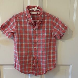 Janie and Jack Pink and Blue Plaid Shirt